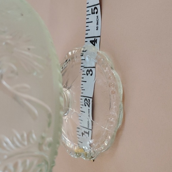 Vintage Pressed Clear Glass Compote Footed Bowl by Indiana Glass Company - Picture 7 of 9